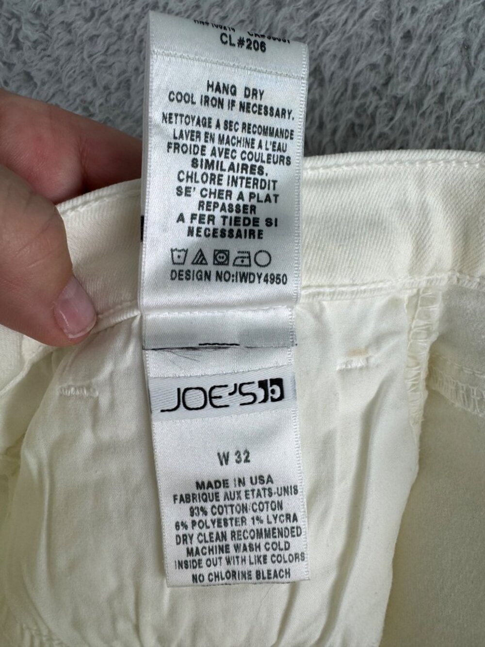 Joes White Denim Distressed Shorts Womens W32 Retro Hippie Beach Travel USA - Picture 4 of 14